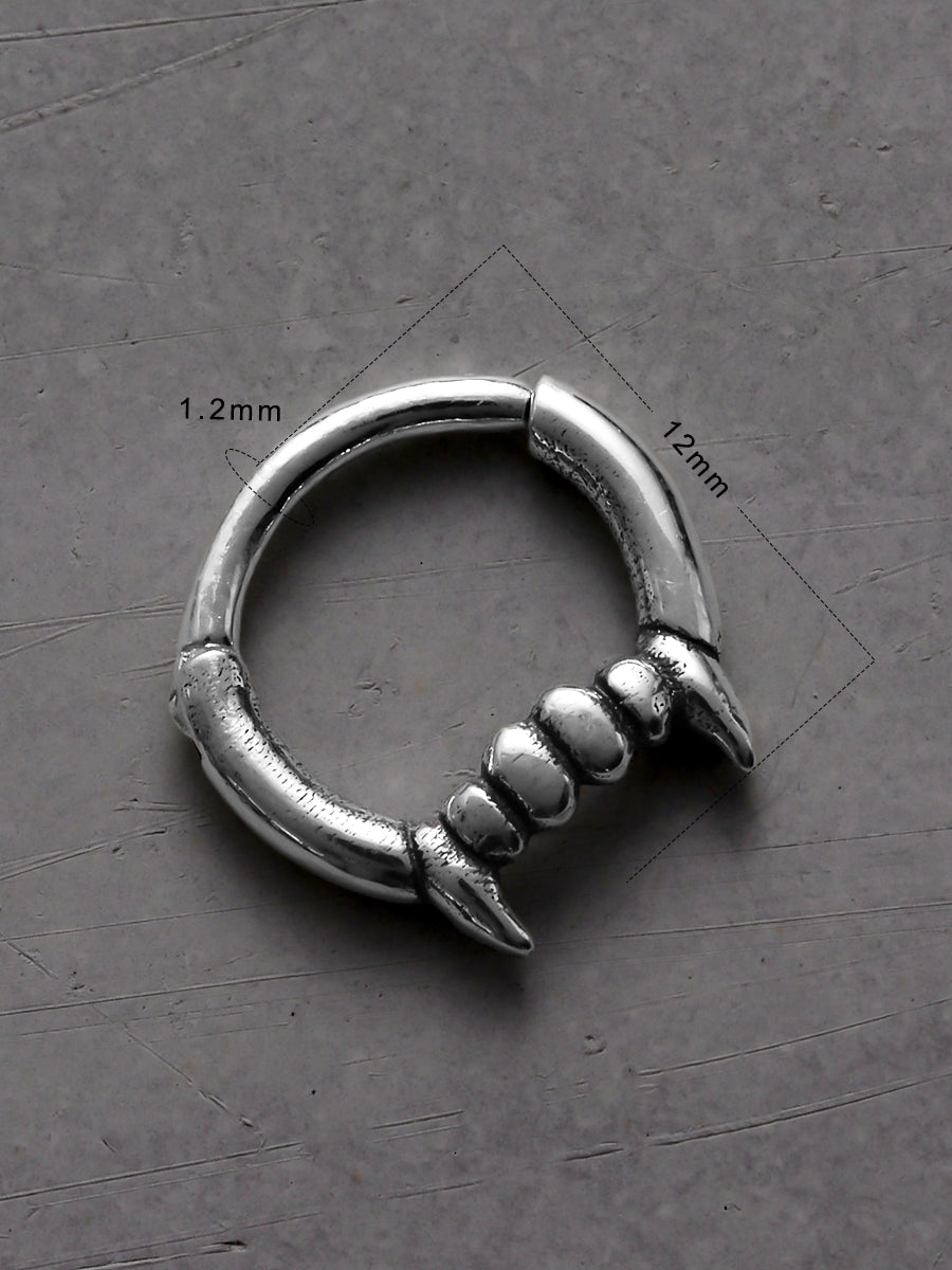 Teeth Sterling Silver Septum Nose Ring