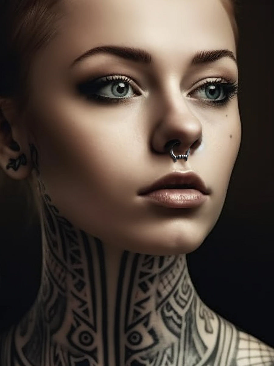 Teeth Sterling Silver Septum Nose Ring