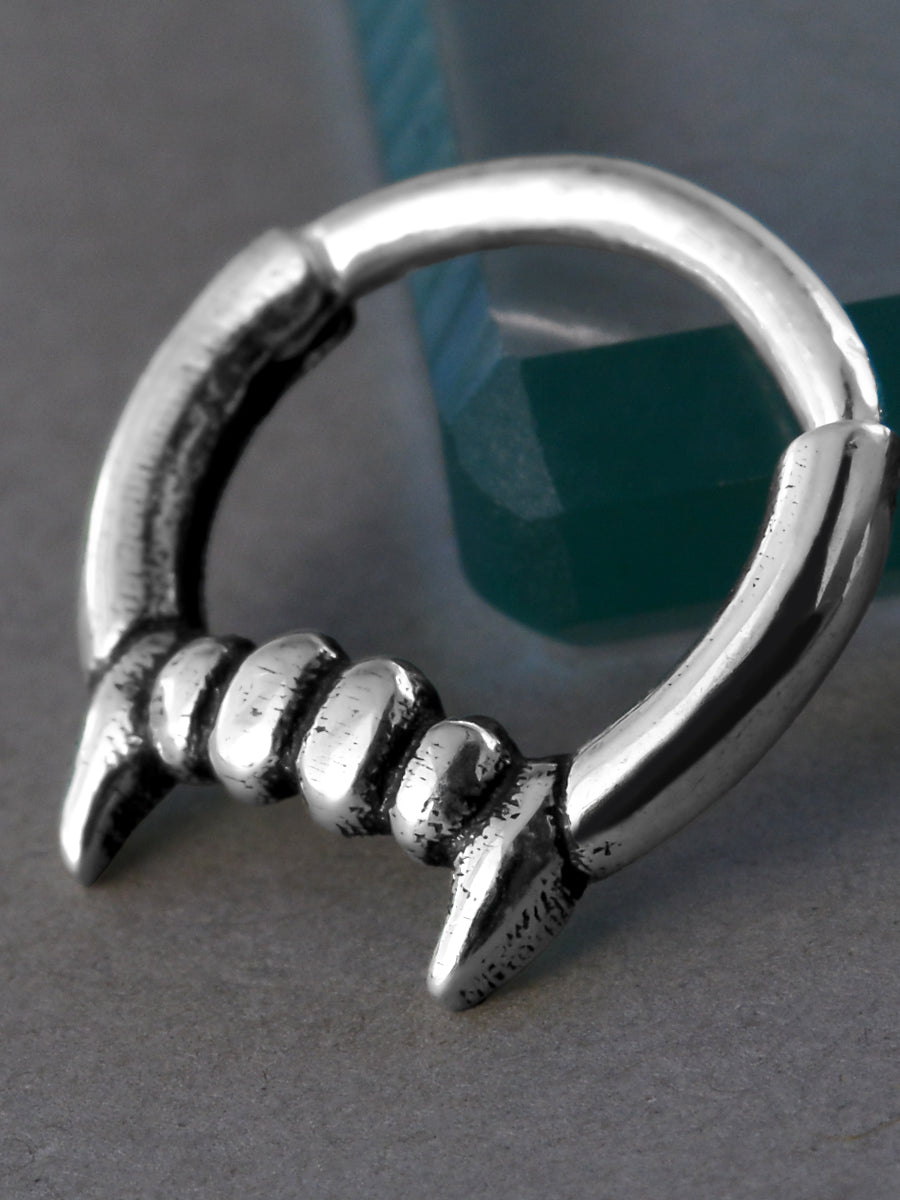 Teeth Sterling Silver Septum Nose Ring