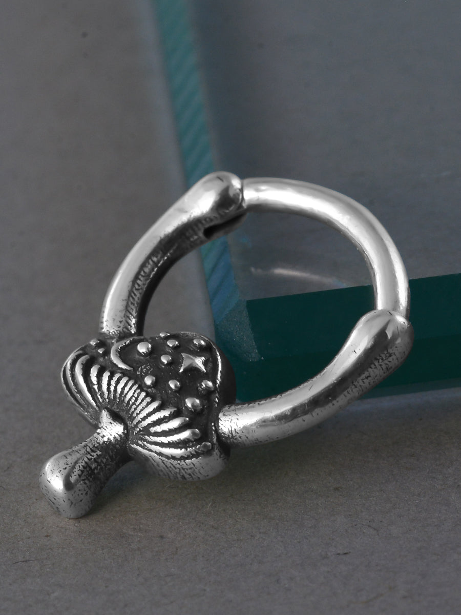 Mushroom Sterling Silver Septum Nose Ring