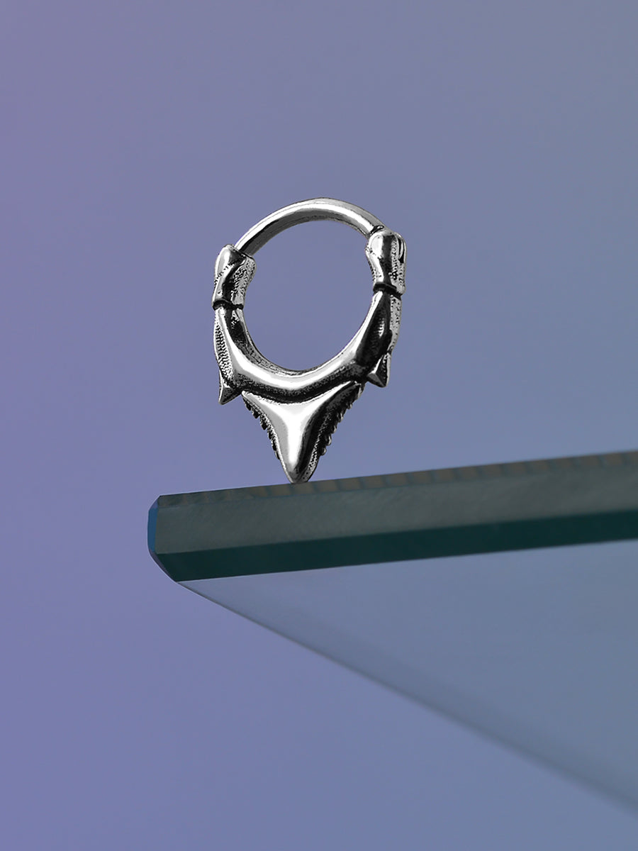 Crocodile Mouth Sterling Silver Septum Nose Ring
