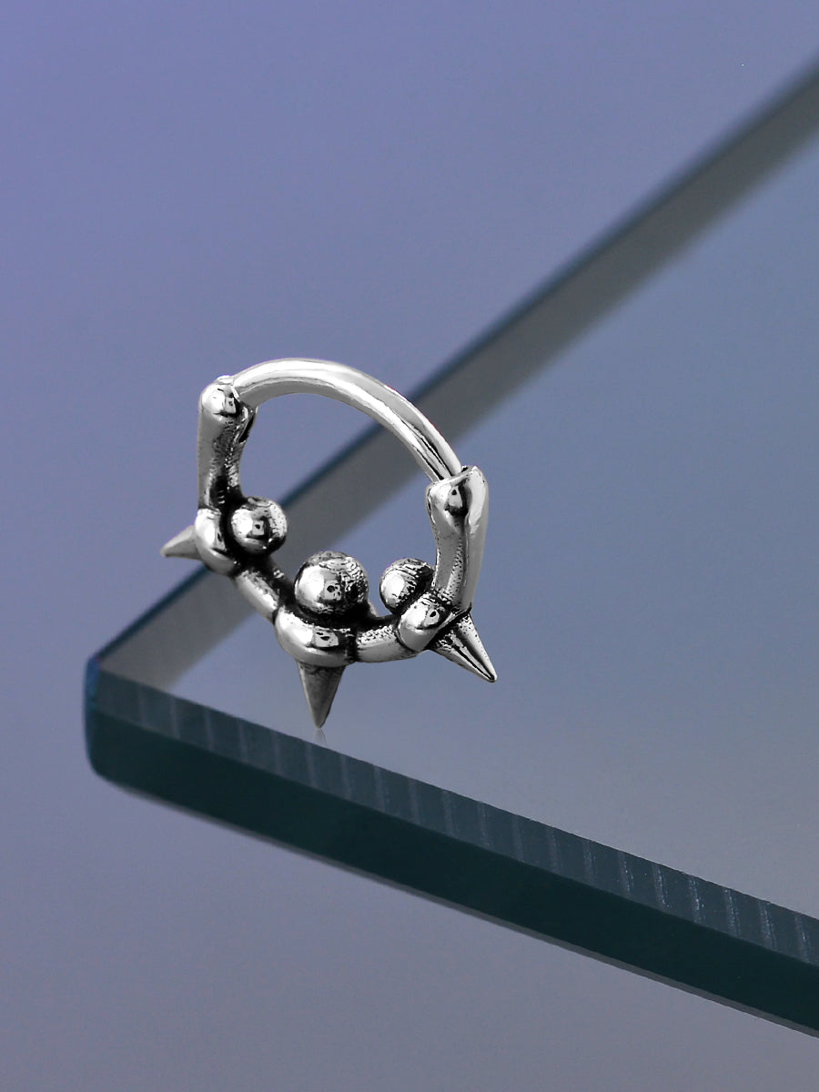 Rivets Sterling Silver Septum Nose Ring