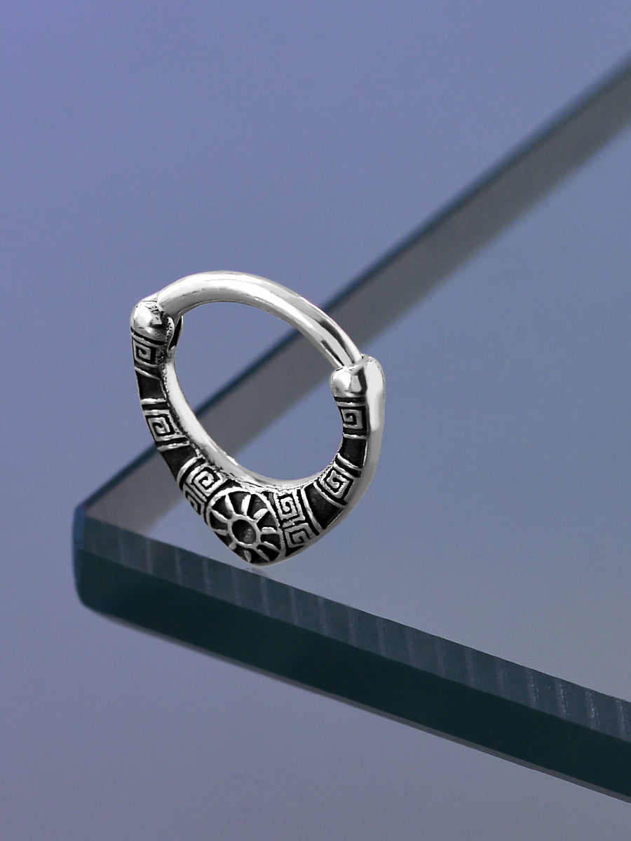 Sun Sterling Silver Septum Nose Ring