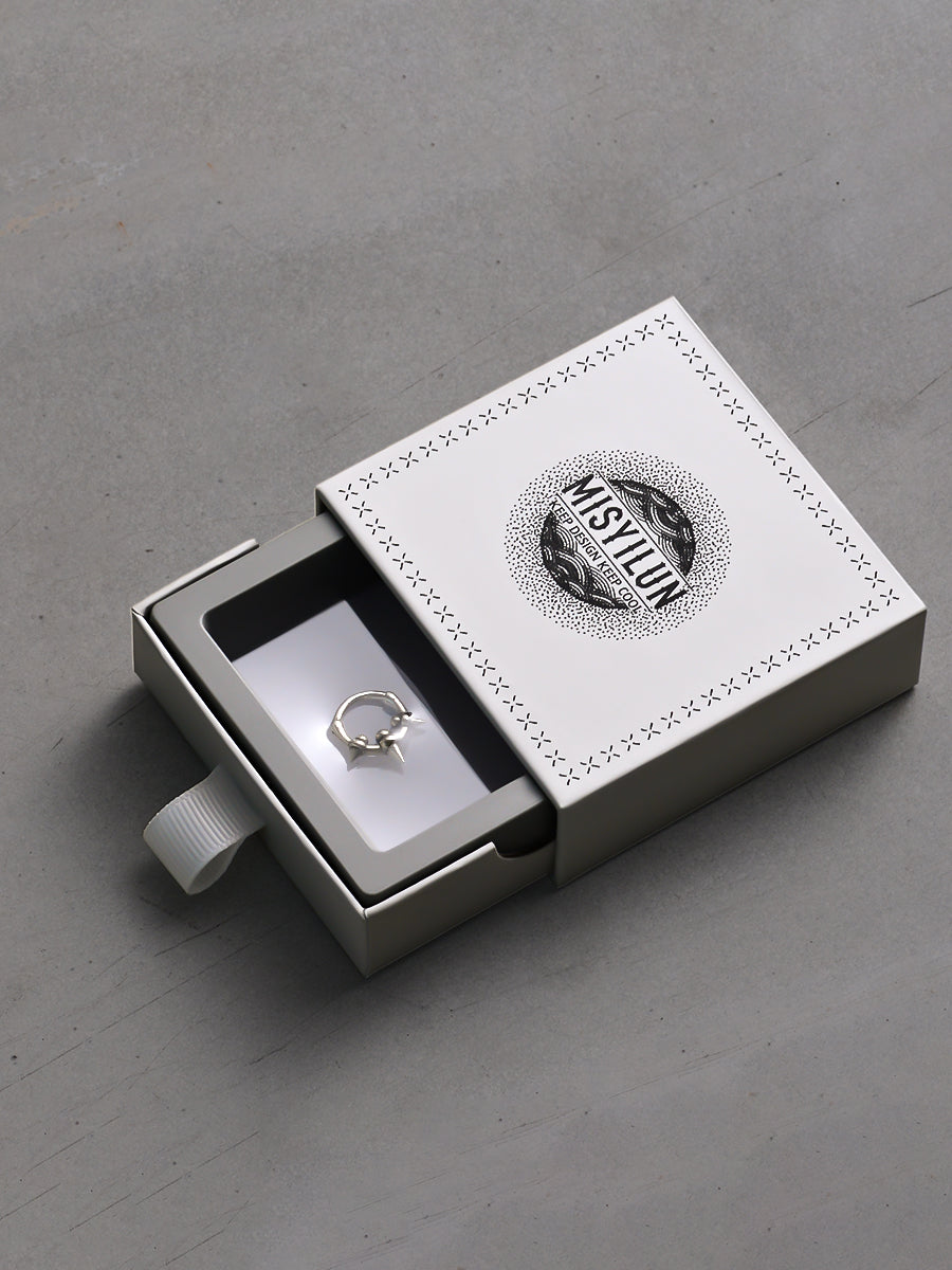 Rivets Sterling Silver Septum Nose Ring