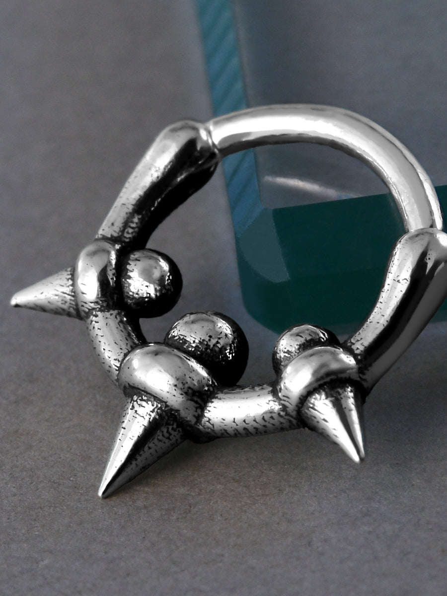 Rivets Sterling Silver Septum Nose Ring